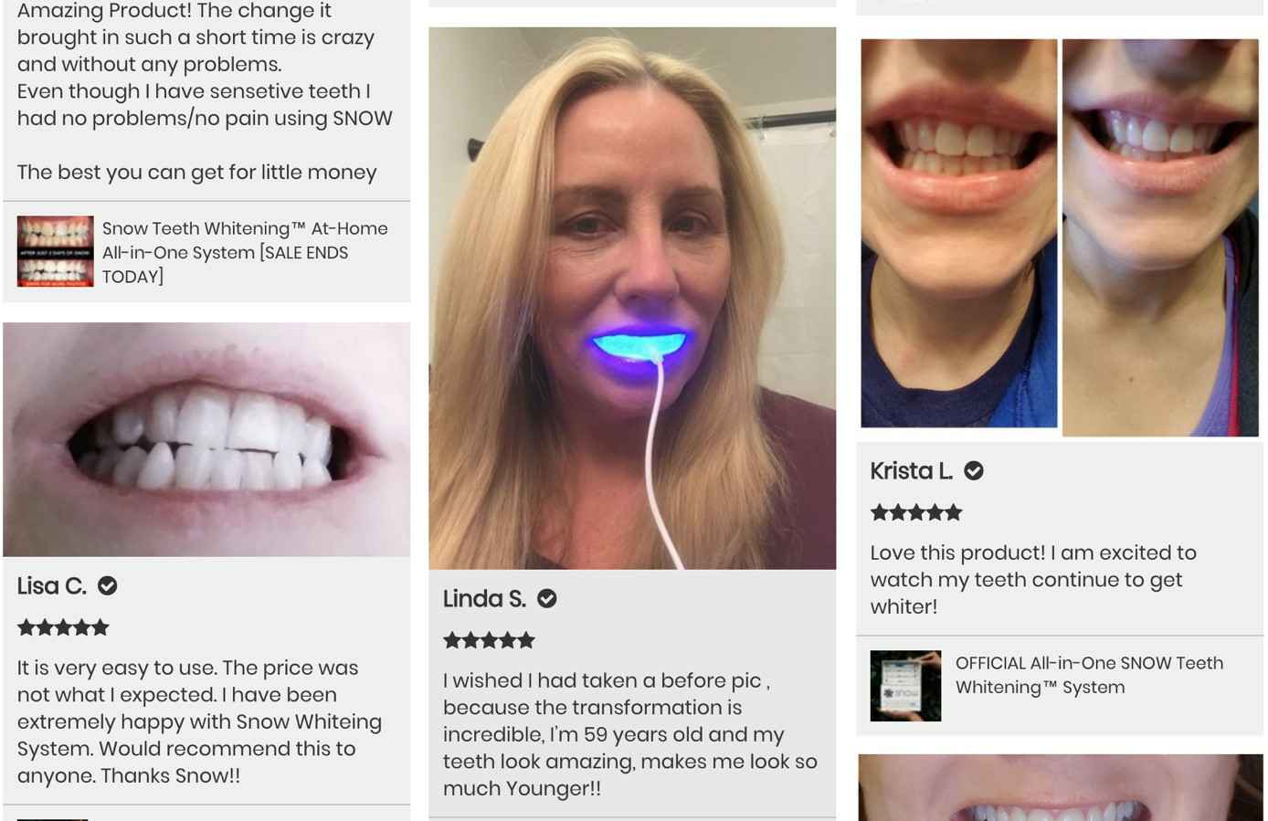 snow white teeth whitening reviews