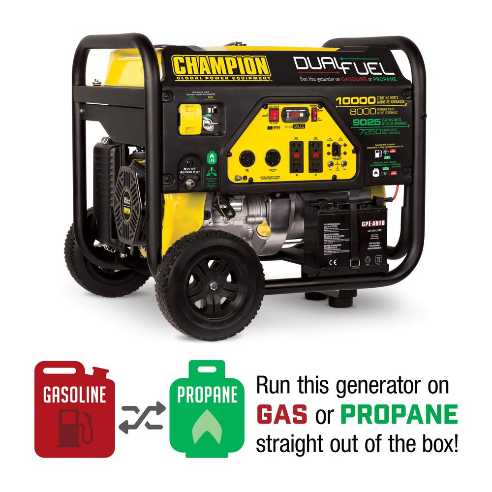 champion 9000w portable dual fuel generator reviews